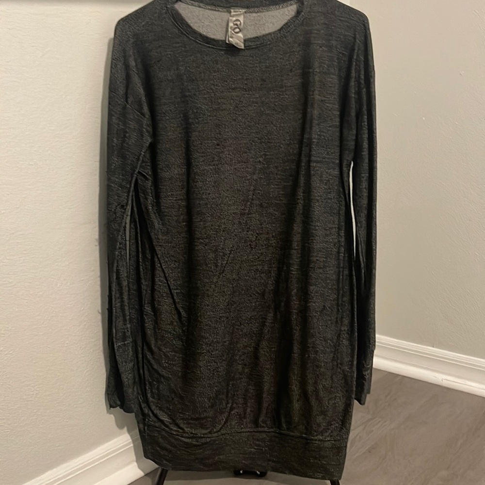 Dark gray, medium long sweater